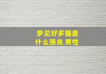 梦见好多猫是什么预兆 男性